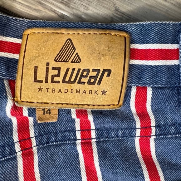 Vintage 90s Liz Claiborne : striped soft denim shorts - Picture 9 of 15